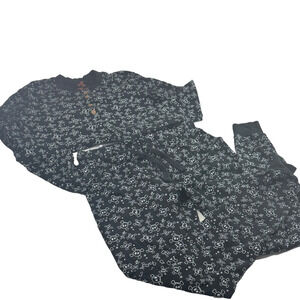 Honest Baby Clothing Company Unisex Black and White Skull Pajamas